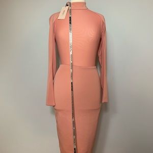 Brand New Midi Pink House of CB dress